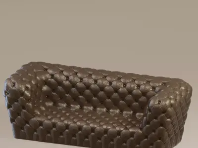 Tufted Chesterfield Sofa 3D model