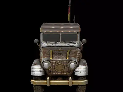 Samurai Fusion Off Road Vehicle Armored Edo Tech Car Game Ready 3D print model