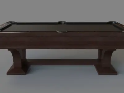 Mokolo Pool Table 8 Black Felt 3D model