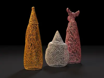 Christmas decor set 3D print model