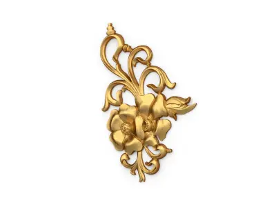 Classic carved decor ornament 343 3D model