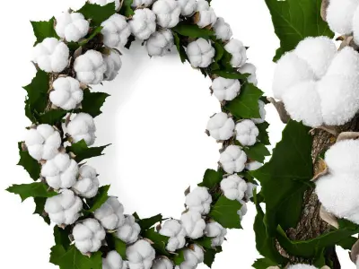 Cotton wreath 3D model