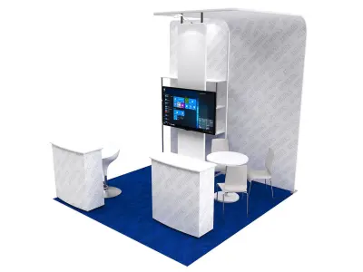 Exhibition booth 10x10ft 3DM004 3D model