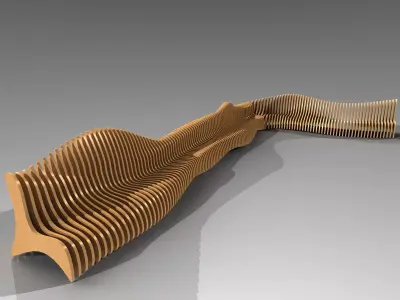 Bionics bench variant 2 3D model