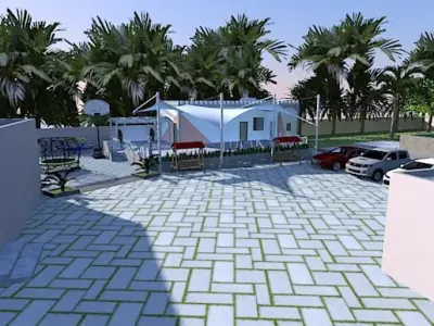 One-Story Family House Design A46 DWG SketchUp 3D model