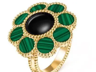 van cleef ring 3dm malachit 3D print model