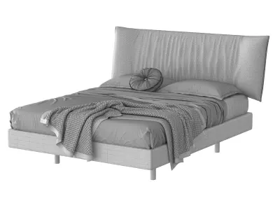 CACCARO Parentesi Bed and bedding 3D model