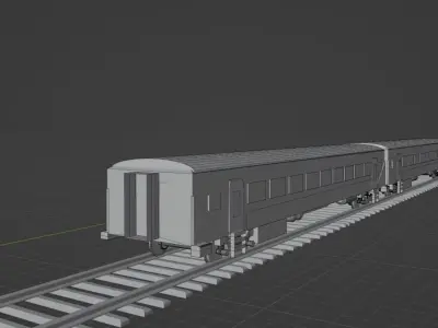 Indian LHB coach made in blender 3d Software  Free 3D model