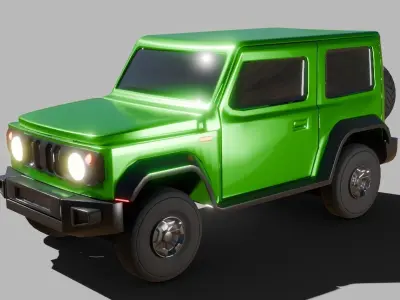 Jeep Vehicle - Game Ready - PBR Low-poly 3D model by Sathak