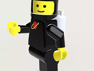 Lego astronauts Low-poly 3D model