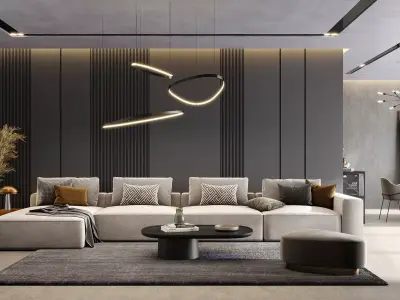 interior living room scene 30 3D model