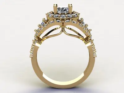 women ring with cad file design 2020 model R79 3D model