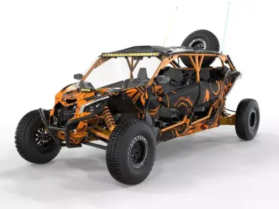 Can-Am Maverick X3 - 4 Doors 2022 Med Poly 3D model