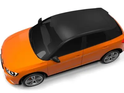 AUDI A1 CITY CARVER Low-poly 3D model