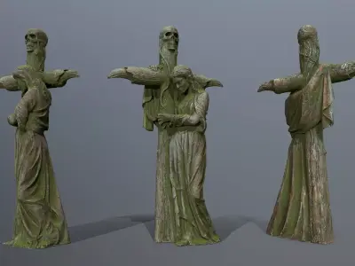 woman Statue Low-poly 3D model