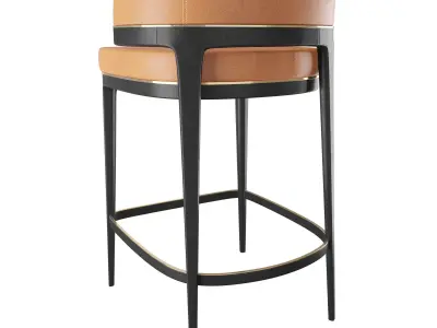 GRANGE - Bar STool - Leather 3D model