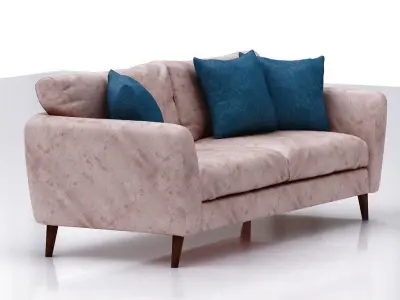contemporary sofa Low-poly 3D model