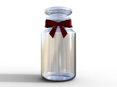 Christmas Jar Ice Bucket Low-poly 3D model