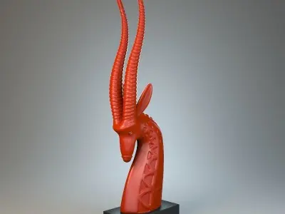 Sculpture Antelope P 3D print model