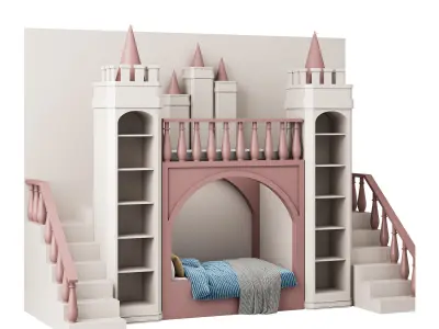 Childrens bunk bed 38 3D model