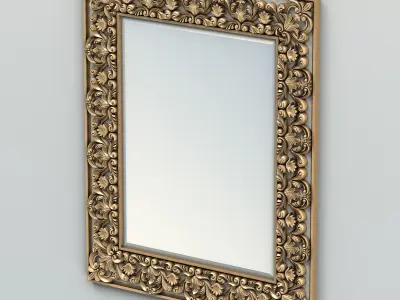 Rectangle mirror frame 002 3D model