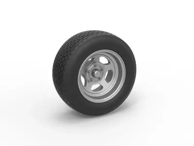 Wheel of Dirt Modified stock car V2 Scale 1 to 25 3D print model