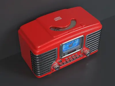 Desktop receiver with CD player 3D model