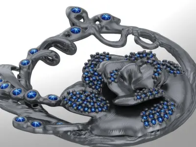flower pendant 3D print model