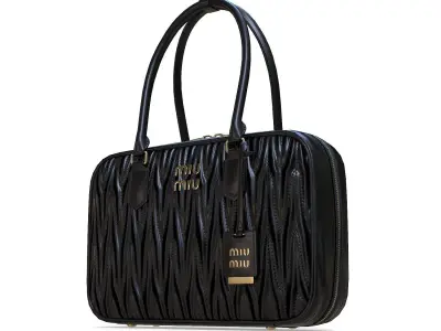 Miu Miu Matelasse Nappa Leather Bag Black Low-poly 3D model