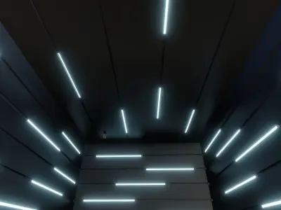 Car studio interior 3D model