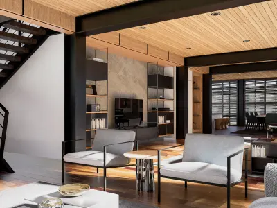 Modern living - B2 3D model