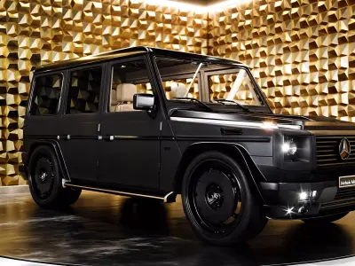 Mercedes G500 Blackmatt Mafia Low-poly 3D model