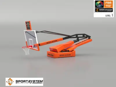 Portable basketball stand 3D model