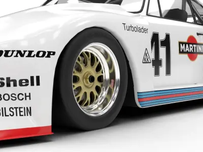 Porsche 935 1977 Martini Racing 3d model 3D model