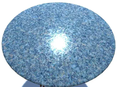 Table 3 round glass with wooden legs 3D model