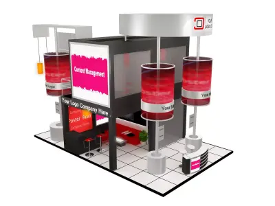  Booth Exhibition Stand a592b 3D model