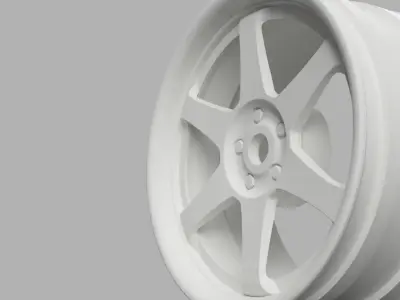 52mm Diameter 12MM HEX RC Wheels Rays TE37 SL 3D print model