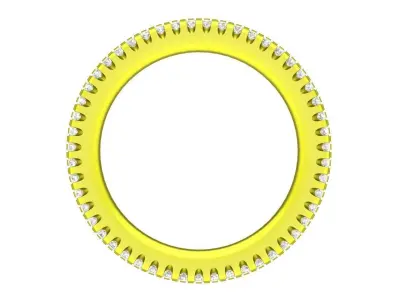 Luxury Multi Row Diamond Eternity Ring 3D Model 4533 3D print model