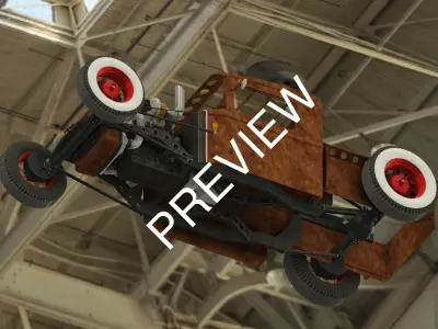 Rat Rod Pickup obj dwg stp sat 3D model