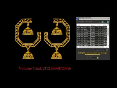 Jhumka Earring - 008 3D print model