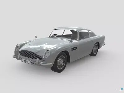 Aston Martin DB5 Low-poly 3D model