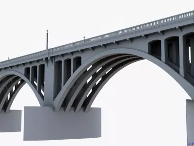 Bridge PBR textures 8K 3D model
