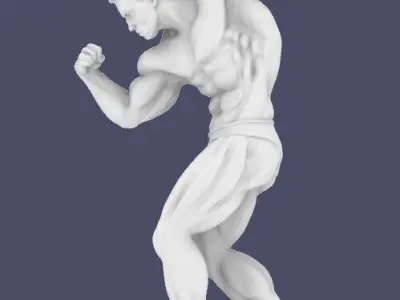 The statue of a Bodebuilder 3D print model