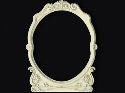 carved frame for mirror 3D model buy