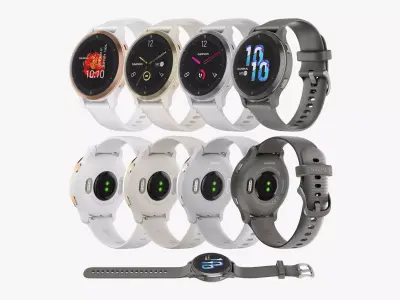 Smart Watch Garmin Venu 2S all colors 3D model