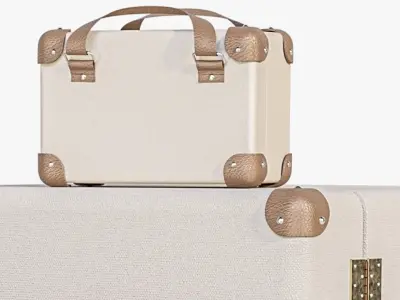 Collection of suitcases for travel 3D model