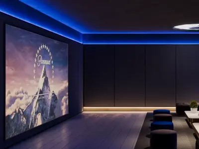 Luxury Home Cinema Interior Villa Theater 3Ds Max FBX 3D model 3D model