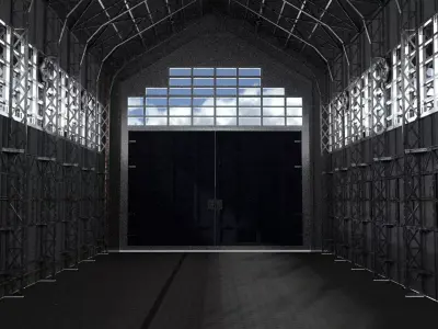 laos Spaceship Hangar 3D model