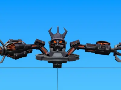 AstroJuggernautToilet Skibidi Toilet 3D  Model and Animation Low-poly 3D model