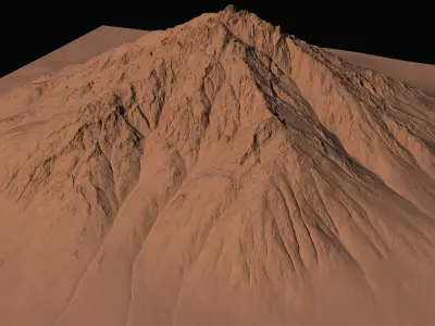 High-polly Desert Mountain 3D model